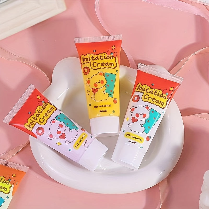 50ml Simulated Cream Glue Set Small Hair Clip Resin Cream Glue