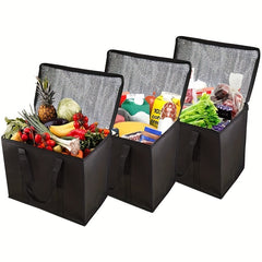 Foldable Reusable Insulated Grocery Tote Bag with Aluminum Foil