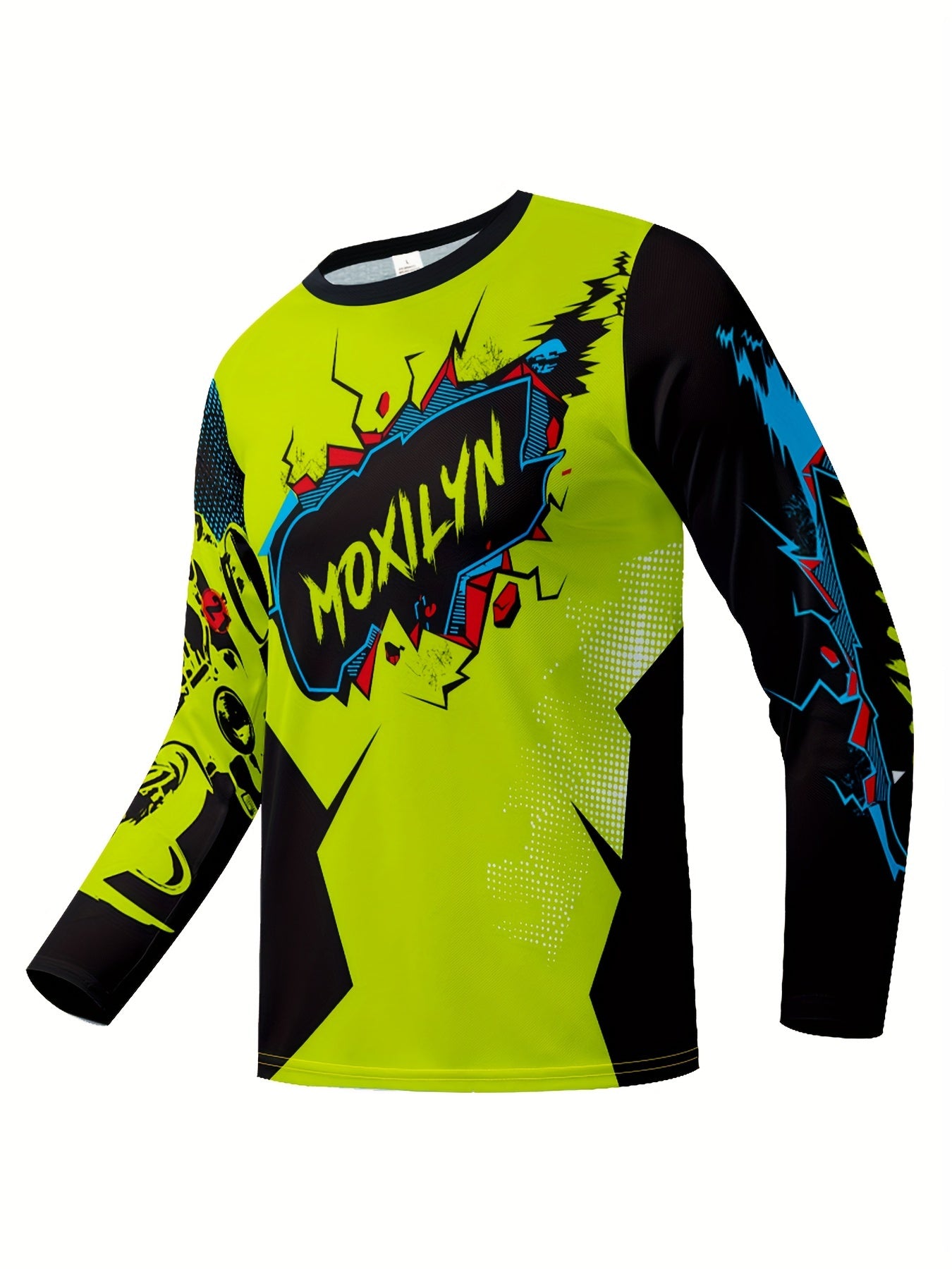Anime Pattern Men's Long Sleeve Motorcycle T-shirt