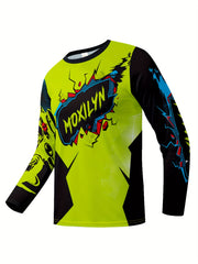Anime Pattern Men's Long Sleeve Motorcycle T-shirt