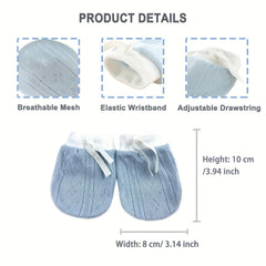 Adjustable Breathable Mesh Mittens For Newborn Infants