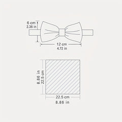 Men's Adjustable Bowtie Set Variety Colors