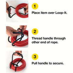 3pcs 24in Storage Strap With Handle Extension Cord Organizer