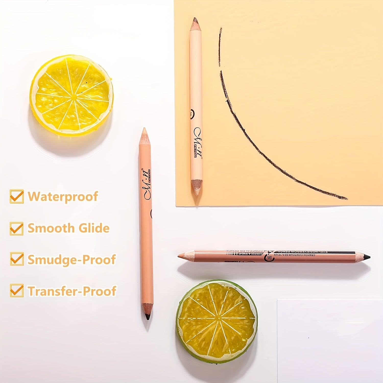 2-in-1 Eyeliner Eyebrow Pencil Concealer Stick