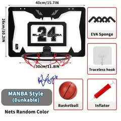 Wall Mounted Basketball Hoop for Training with Basketball Net