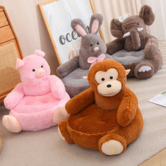 Animal Sofa Cartoon Shaped Comfortable Fabric Four Styles Rabbit Bear Pig Monkey