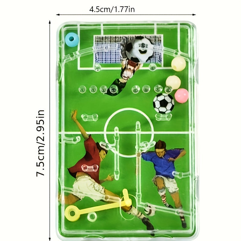 12pcs Football Maze Puzzle Games Plastic Party Favors Soccer Ball Player Figures