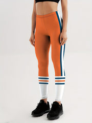 Striped Printed Sports Leggings Workout Running Fitness Pants