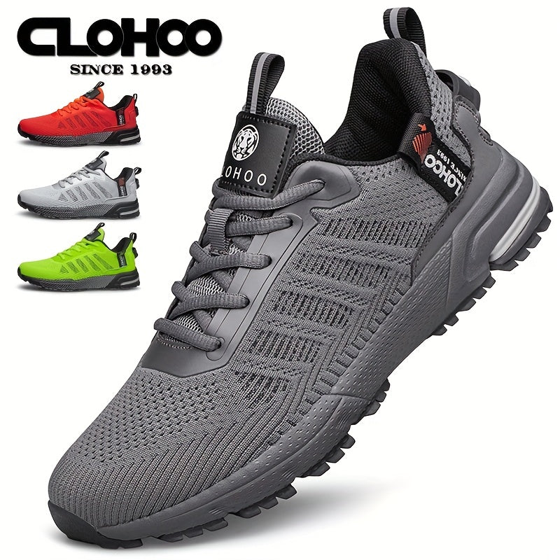 CLOHOO Knitted Breathable Comfy Sneakers for Running Jogging Lightweight Shoes