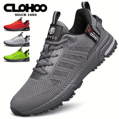 CLOHOO Knitted Breathable Comfy Sneakers for Running Jogging Lightweight Shoes