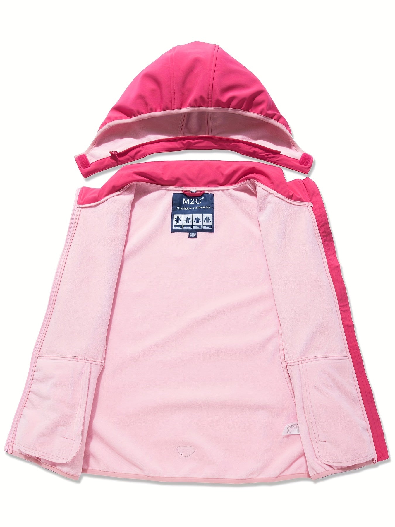 Girl's Soft Shell Hooded Jacket for Outdoor Adventures