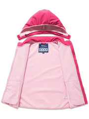 Girl's Soft Shell Hooded Jacket for Outdoor Adventures