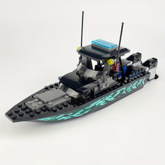 89pcs Detailed Yacht Building Block Model Set with Antenna & Flaps