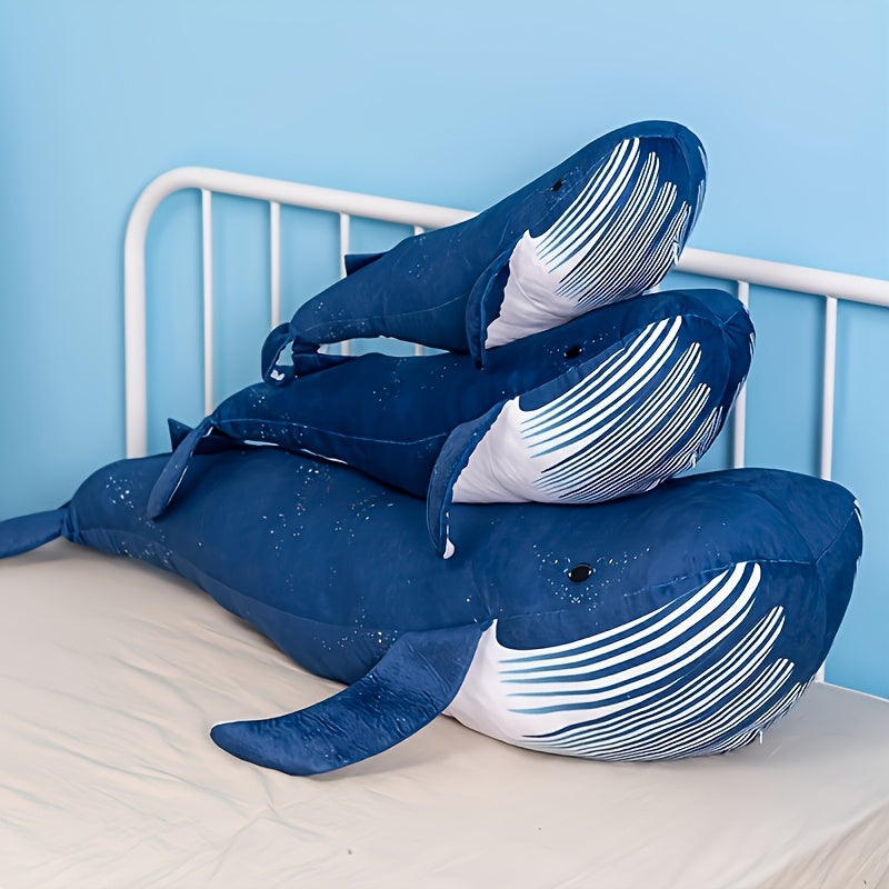 Large Shark Plush Doll Marine Themed Decorative Pillow Soft Toy