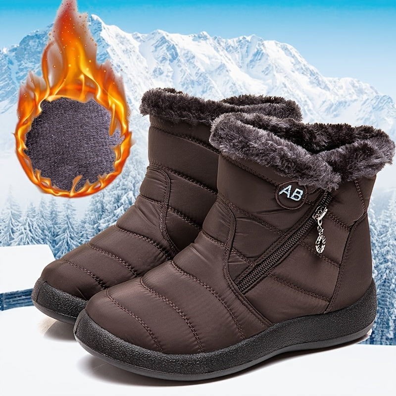 Women's Waterproof Snow Boots Plush Lined Short Boots