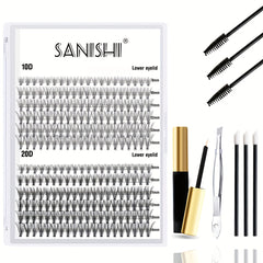 240pcs 40D 9 16mm D Curl Individual Lashes Cluster Lashes Extensions