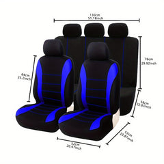9 Pc Set Universal Car Seat Covers Waist Line Combo Protective Cover