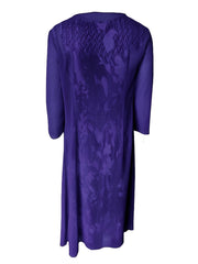 Long Cardigan & Floral Print Dress Set for Women