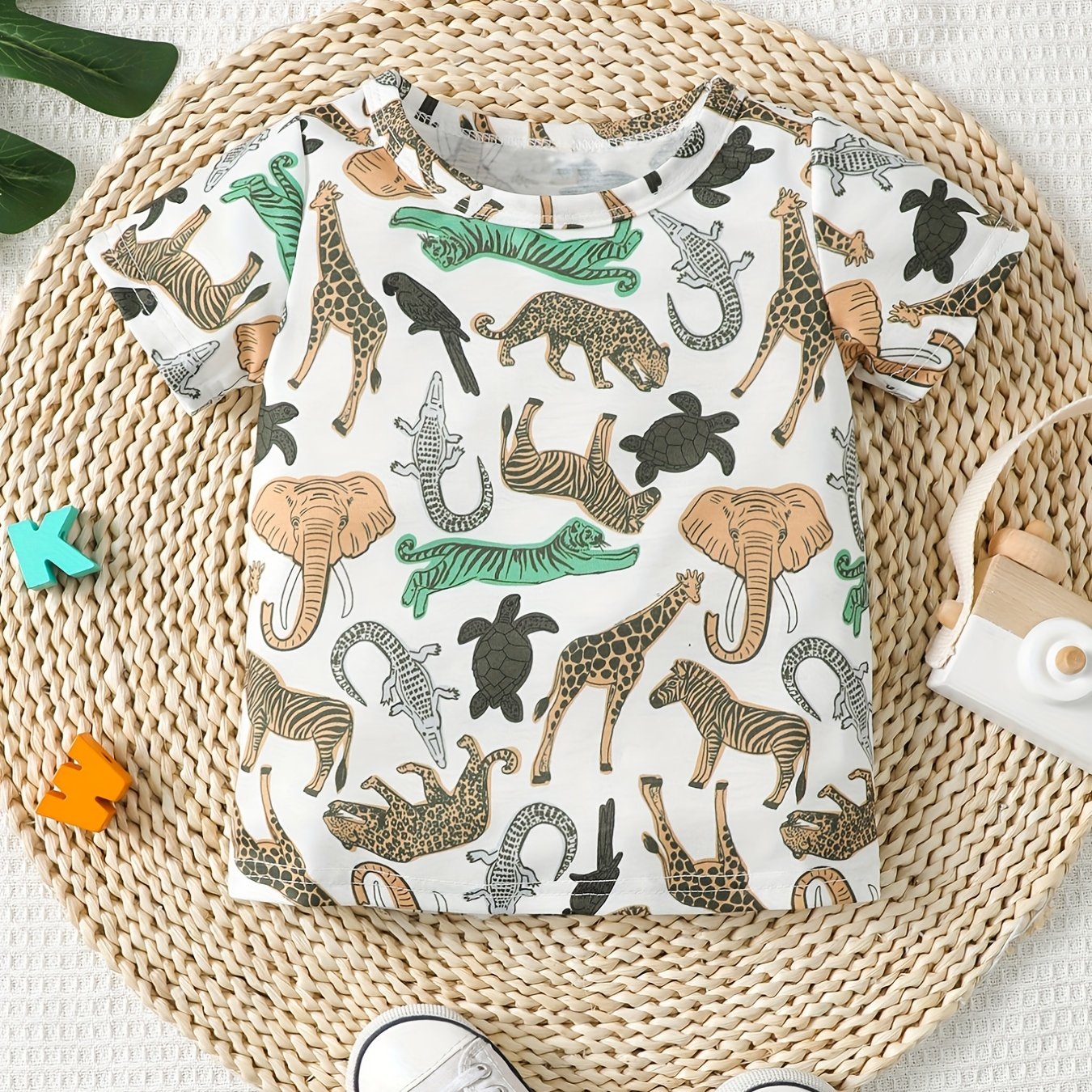 Cute Animal Print T-Shirts for Kids - Perfect for Summer