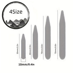 10pcs Metal Collar Brackets for Formal Shirts in 4 Sizes