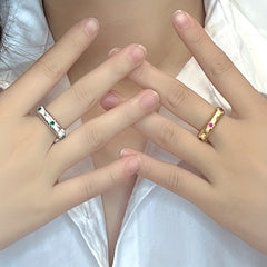 Rhinestone Decor Open Ring Fashion Jewelry for Women Girls