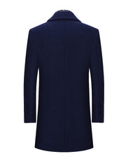 Men's Woolen Coat Long Windbreaker Jacket