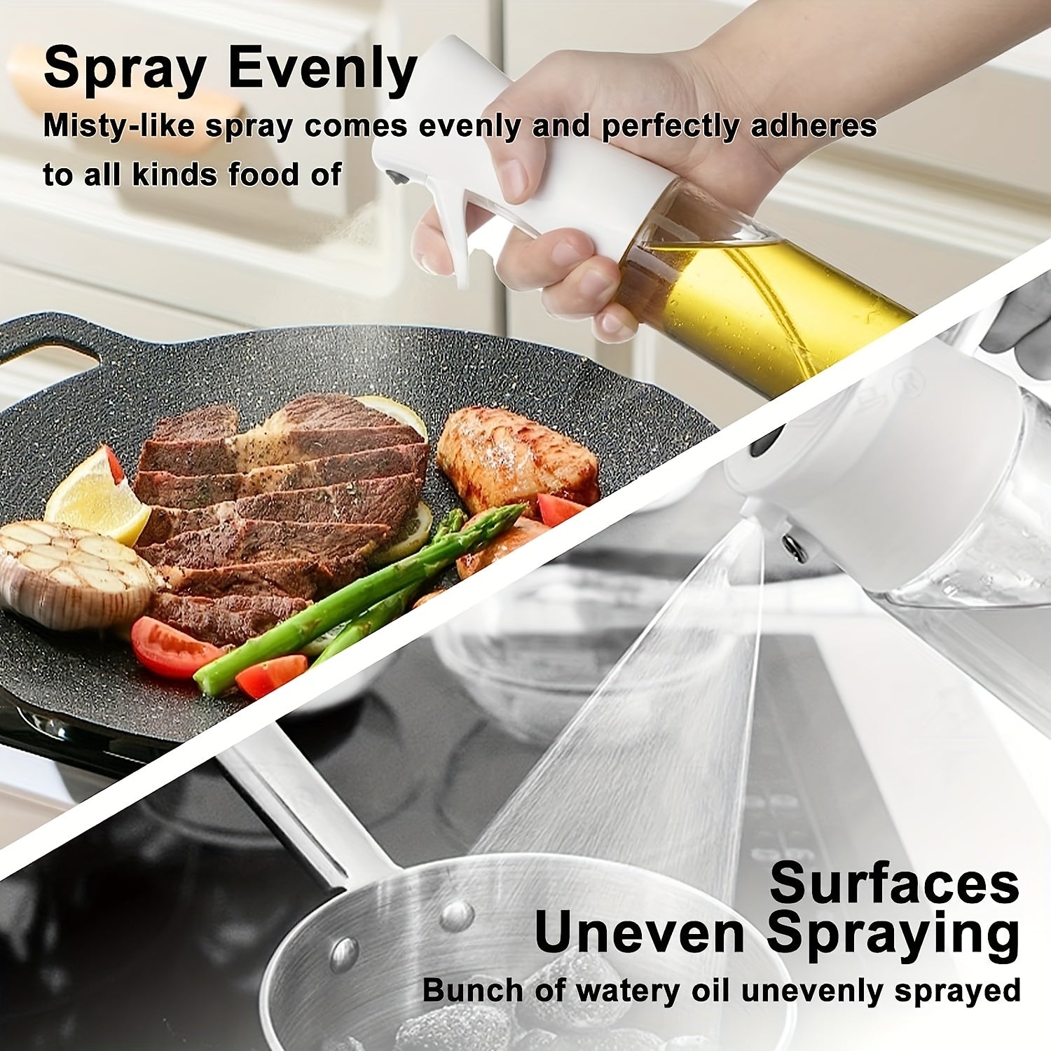 200ML Cooking Dispenser Sprayer PET Material Air Fryer Spray Bottle