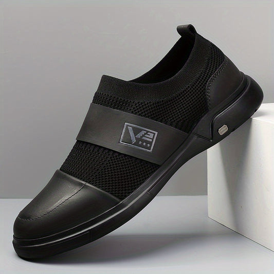 Men's Knit Loafers Slip On Casual Shoes for Travel Jogging