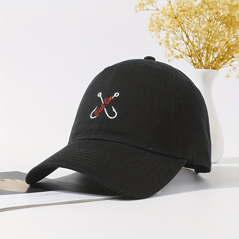 Letter Hook Embroidery Baseball Cap Unisex Golf Sun Hat Adjustable Dad Hats