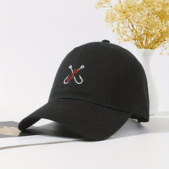 Letter Hook Embroidery Baseball Cap Unisex Golf Sun Hat Adjustable Dad Hats