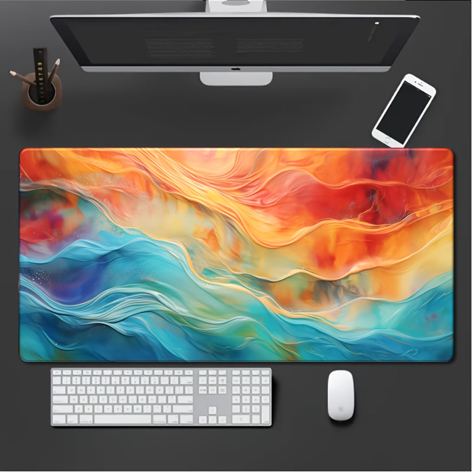 Colorful Water Pattern Mouse Pad Keyboard Mat Table Mat Gift Plus Size
