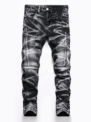 Boys Distressed Skinny Jeans Slim Fit Washed Denim Pants