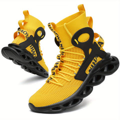 Men's High Top Blade Sneakers For Jogging Tennis Gym