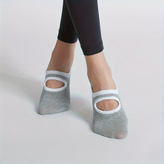 Breathable Yoga Socks Backless Hollow Out Non-slip Sporty Boat Socks