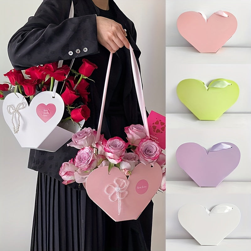 Standable Hand Flower Box Bouquet Packaging Gift Flower Arrangement