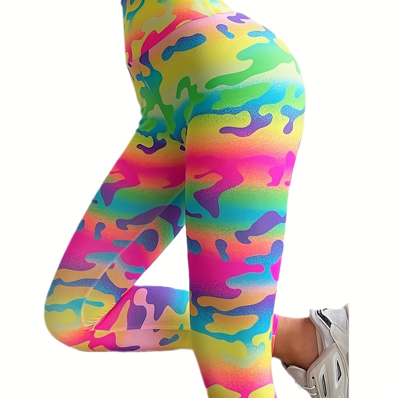 Leopard Print High Waist Tummy Control Fitness Pants