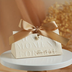 10pcs Champagne Triangle Candy Boxes for Parties