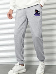Cartoon Print Sweatpants Men's Drawstring Jogger