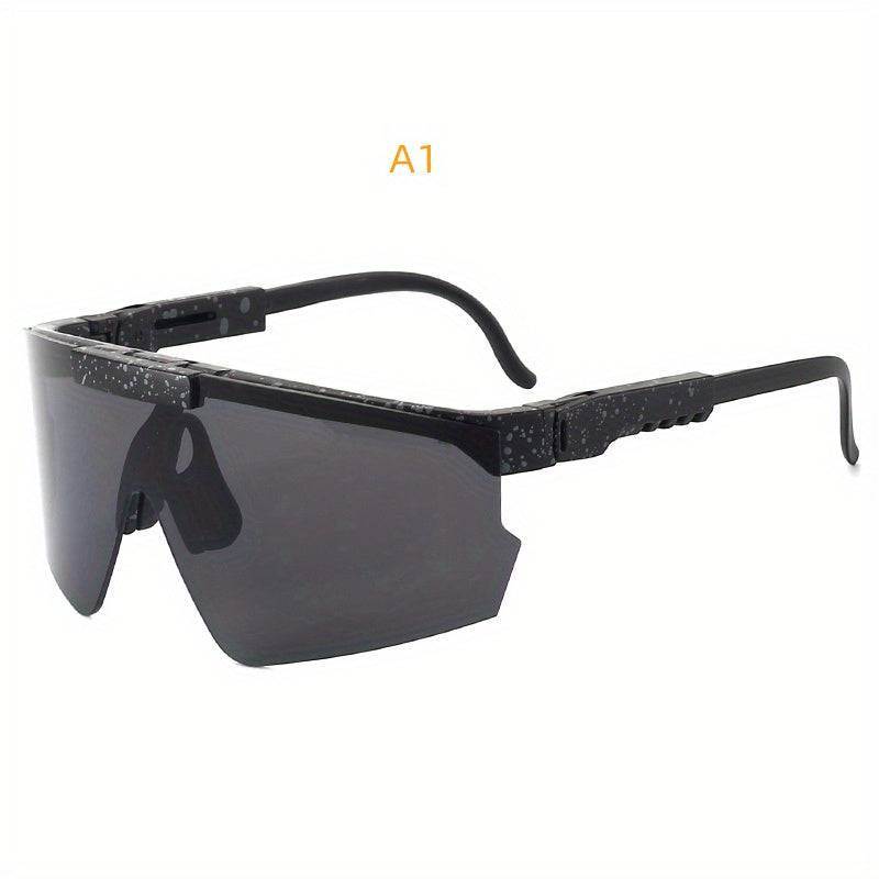 Men's Sports Colorful Lens Sunglasses Cycling Hiking Adjustable Temple