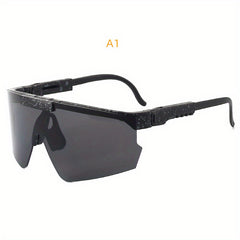 Men's Sports Colorful Lens Sunglasses Cycling Hiking Adjustable Temple