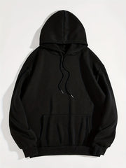 Kangaroo Pocket Hoodie Casual Long Sleeve Drawstring Hoodies Sweatshirt