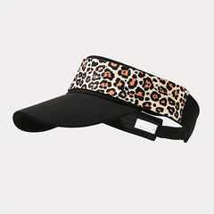 Leopard Print Women Sun Hat UV Protection Travel Beach Cap