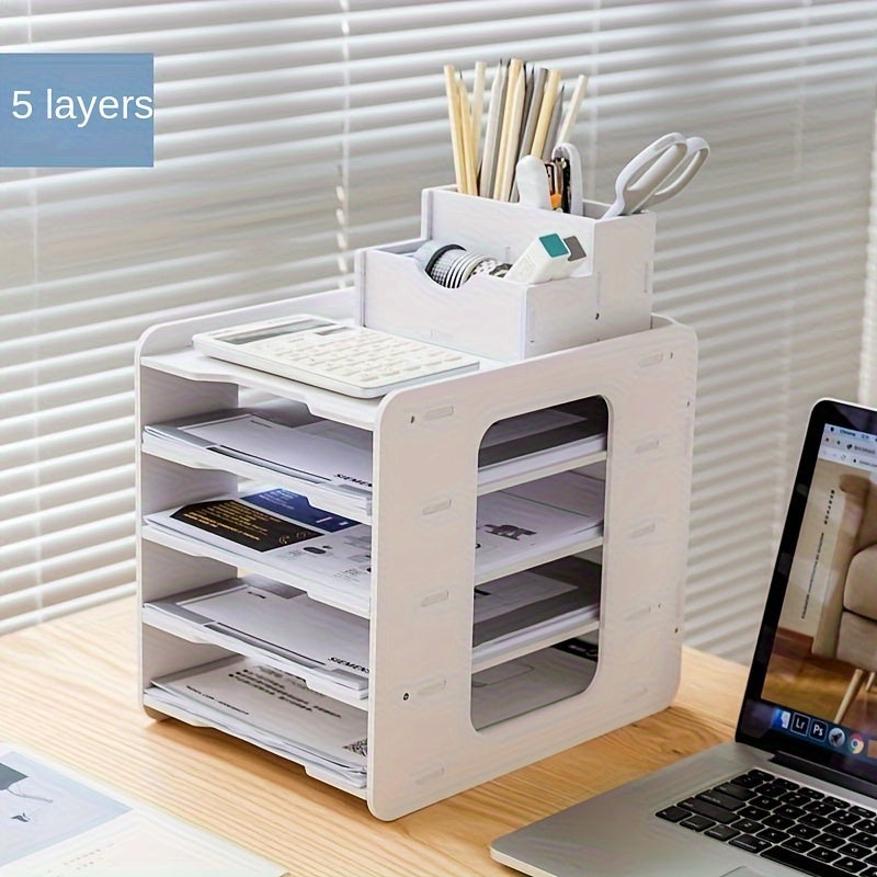 File Shelf Storage Information Shelf Desktop Creative Office Classified