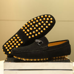 Men's Comfy Moc Toe Loafer Shoes Non-slip Slip On Driving Shoes
