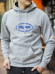 Men's Letter Print Hoodie Casual Graphic Pullover Hooded Sweatshirt