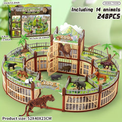 Zoo Play House Toys Castle Villa Dinosaur Villa Animal Farm Gift