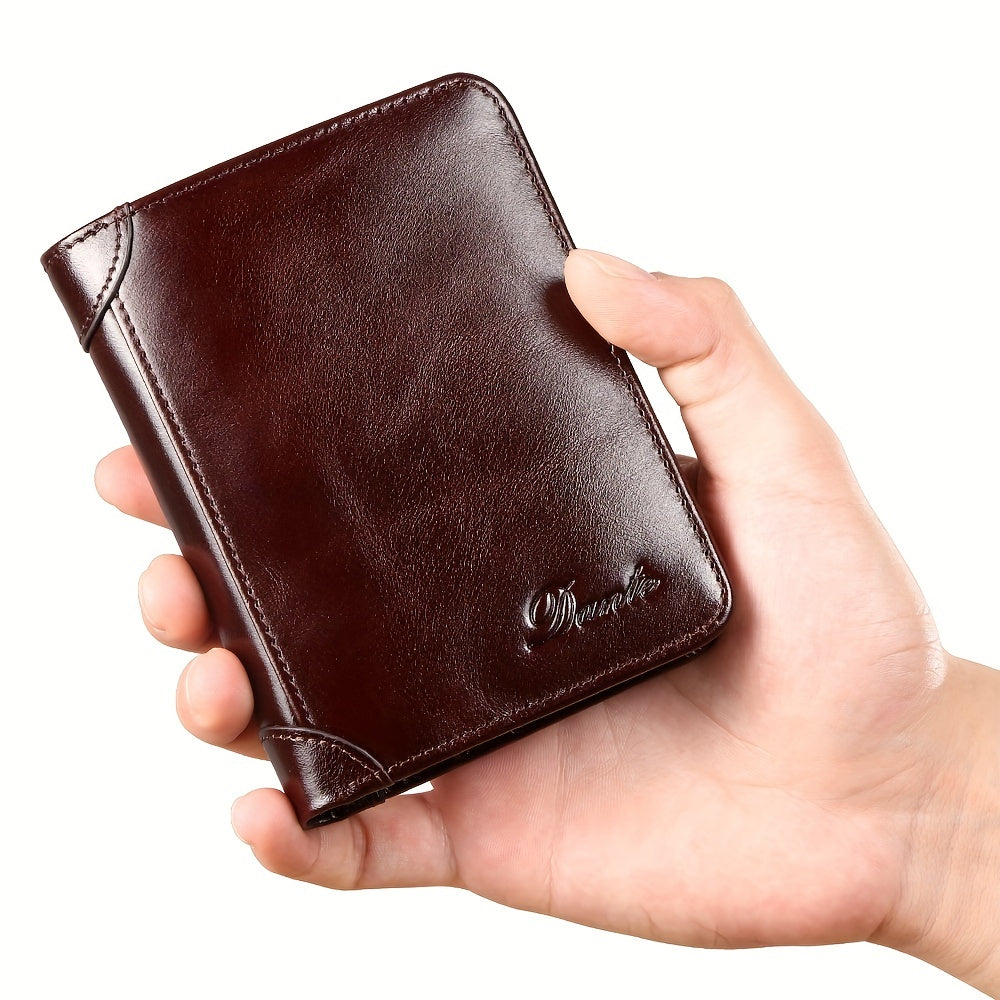 Men's Leather Wallet RFID Blocking Card Holder