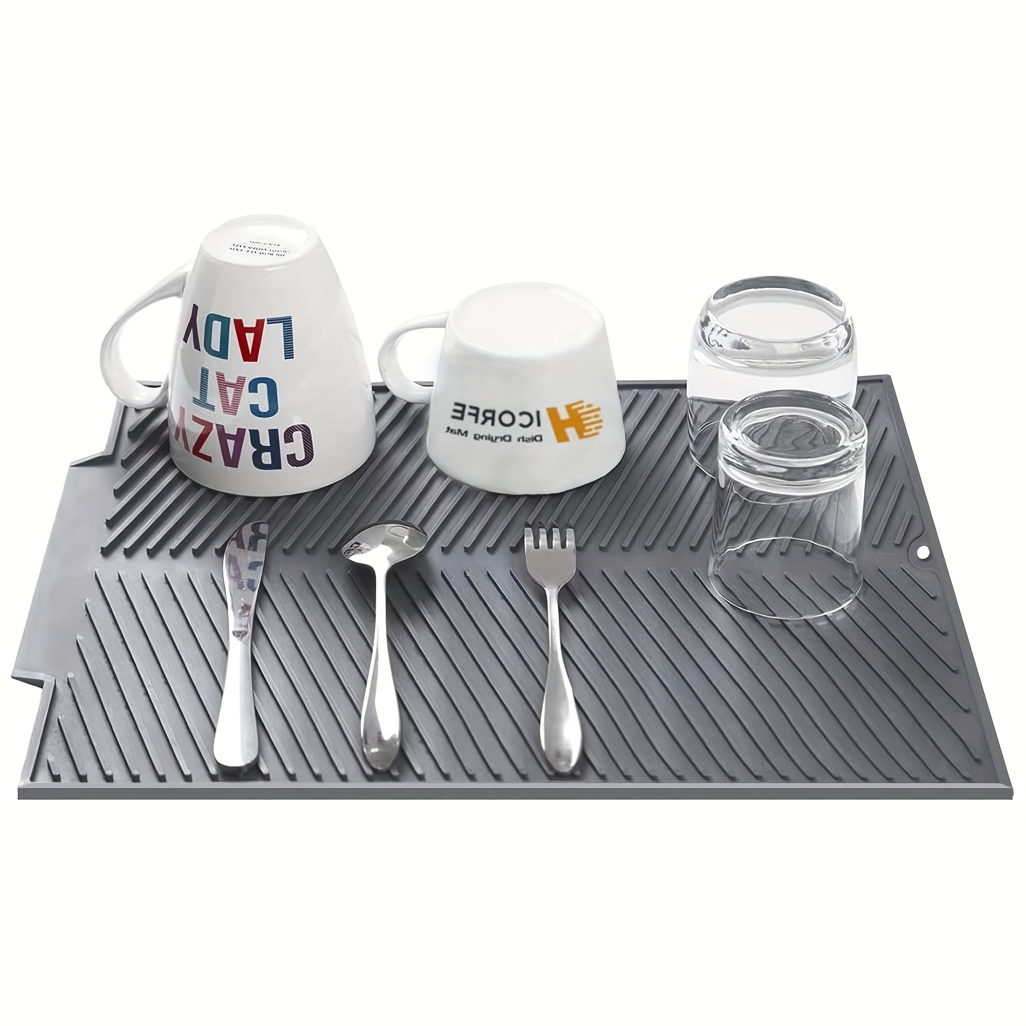 Silicone Dish Drying Mat Eco Friendly Heat Resistant Pad for Kitchen Counter