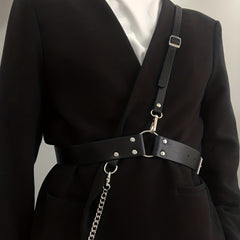 Men's Chain Harness Belt Single Shoulder Strap Waistband