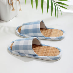 Plaid House Slippers Cozy Indoor Shoes for Men